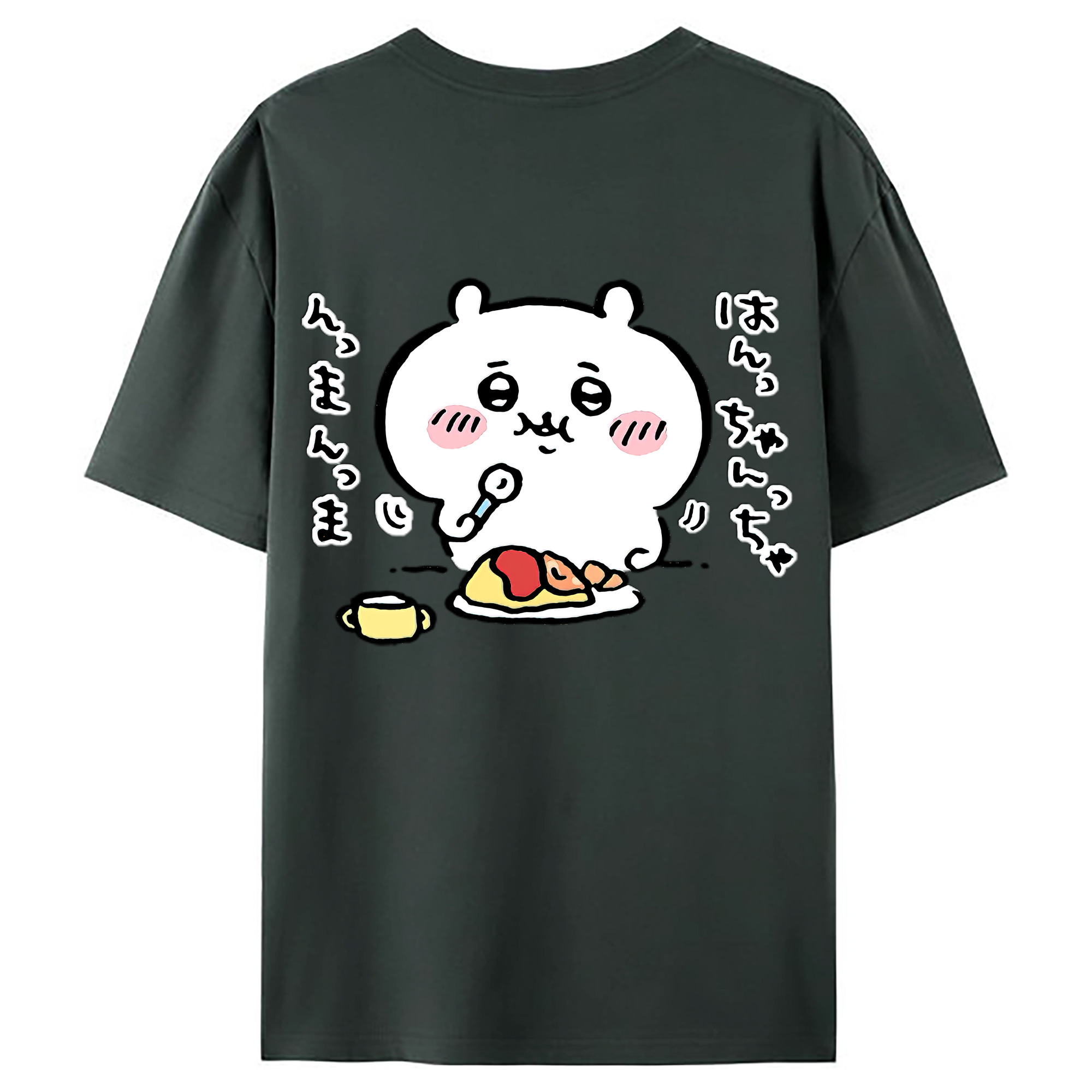 （画像用） ちいかわ ちいかわ Chii-kawa chiikawa 綿100％ メンズ半袖Tシャツ（バックプリント） 通気性